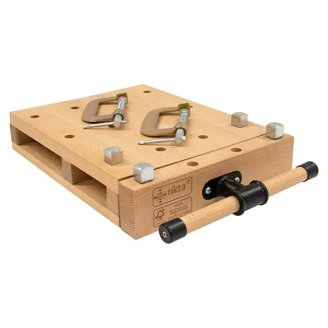 Rikta Hobelbank (L x B x H: 47 x 29 x 7 cm, Buchenholz Massiv)
