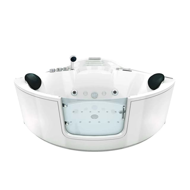 AcquaVapore Whirlpool Pool Badewanne Eckwanne Wanne W70H-TH 150x150 mit Tür Walk