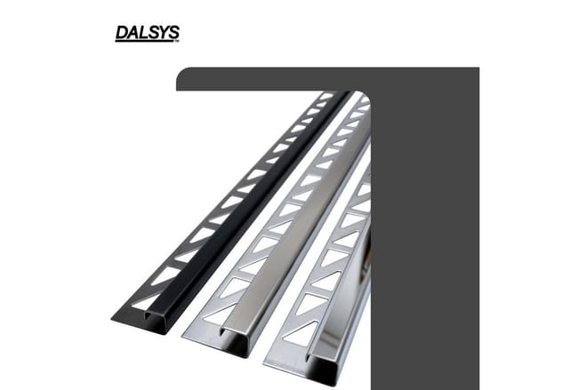 Dalsys Fliesenschiene Edelstahl Poliert 2m x 8mm Eckprofil Quadrat