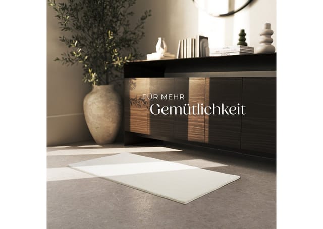 Tectake Kurzflorteppich Soft Zone Verschiedene Größen und Farben Flauschige Oberfläche 1630 G M² Florgewicht 60 x 110 cm 60 x 110 x 1 50 cm Creme