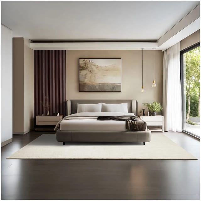 Tectake Kurzflorteppich Soft Zone Verschiedene Größen und Farben Flauschige Oberfläche 1630 G M² Florgewicht 200 x 290 cm 200 x 290 x 1 50 cm Creme