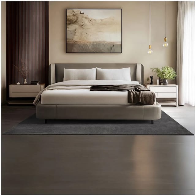 Tectake Kurzflorteppich Soft Zone Verschiedene Größen und Farben Flauschige Oberfläche 1630 G M² Florgewicht 160 x 230 cm 160 x 230 x 1 50 cm Anthraz