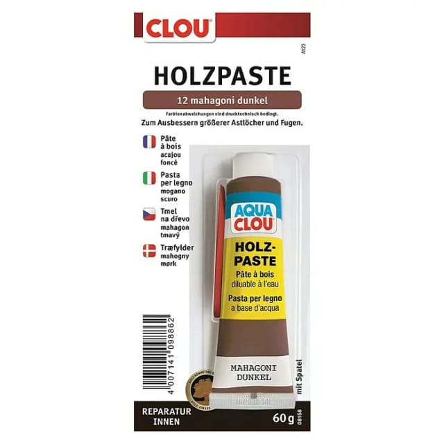 Clou Holzpaste 60 g mahagoni dunkel