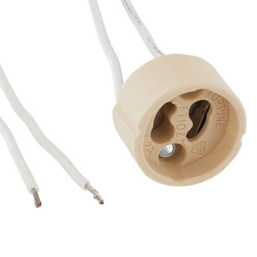 Lampenfassung GZ10/GU10 für Hochvolt-Halogenleuchtmittel
