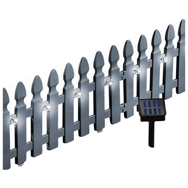 HTI-Living Beeteinfassung Länge 540 cm Zaun Grau
