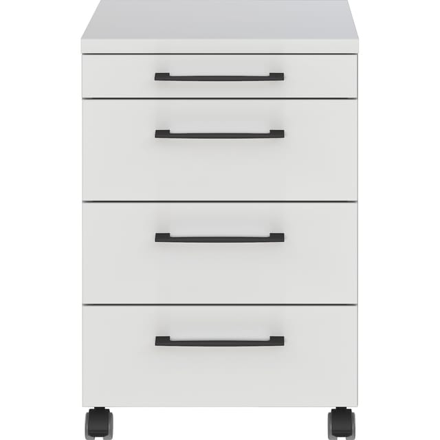 Germania Rollcontainer 4251-69 GW-Profi, in Lichtgrau, mit Utensilienfach, 42 x 61 x 49 cm (BxHxT)