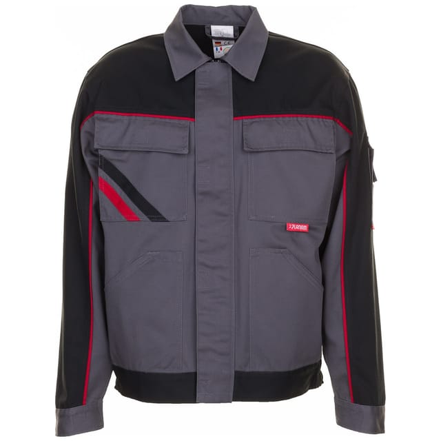 Bundjacke 2312 schiefer/schwarz/rot, Größe 65