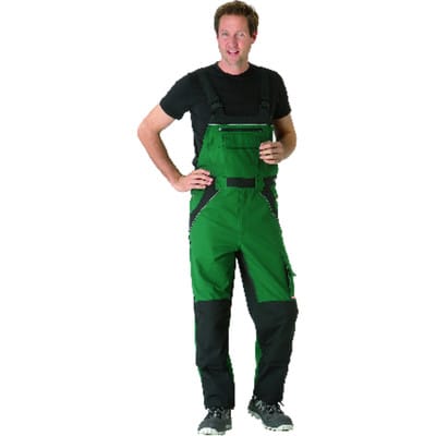 Latzhose 2525 grün/schwarz, Größe 56