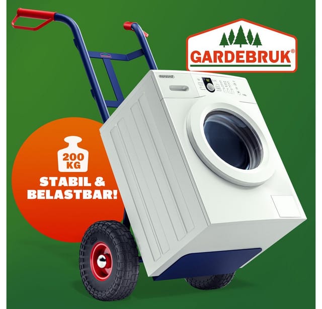 Gardebruk Sackkarre, PU Vollgummireifen klappbar 200kg Stahl Transportkarre Transportwagen