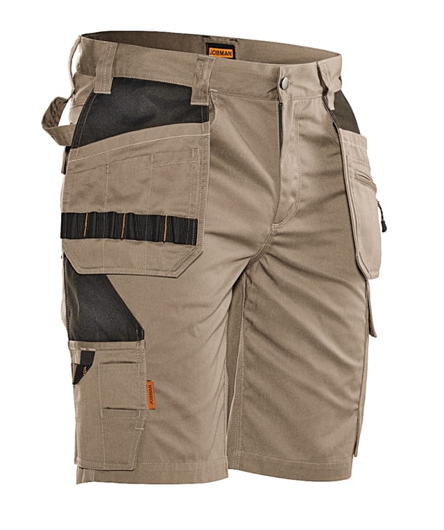 Jobman - Kurze Handwerkerhose 2722 Khaki/schwarz, Größe 54 - Khaki/schwarz