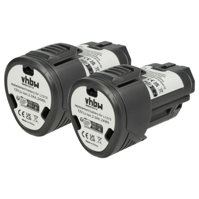 Vhbw - 2x Akku Kompatibel Mit Aeg Bws12cbws Werkzeug (2000 Mah, Li-ion, 12 V)