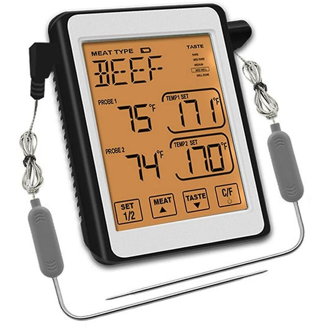 Professionelles Küchenthermometer Mit Sonde Und Lcd-bildschirm.