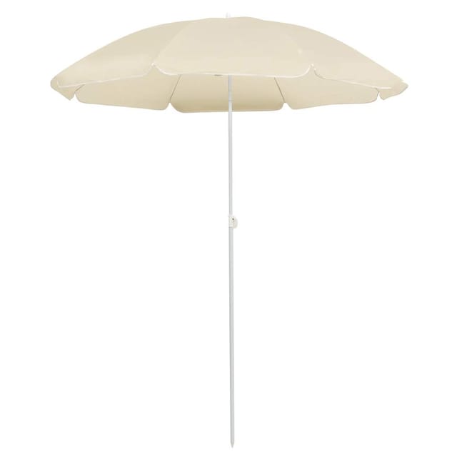 Sonnenschirm Mit Stahlmast Sandfarbe 180 Cm