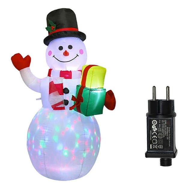 Aufblasbare Weihnachtsschneemänner Mit Led-beleuchtung Und Eu-stecker