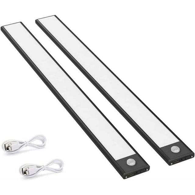 Drahtlose Led-beleuchtung Mit Bewegungsmelder, 2 Usb-wiederaufladbare Lampen, 150 Lm, Ideal Für Möbel, Küche, Schränke Und Innenräume – Batteriebetrieb, Automatische Aktivierung