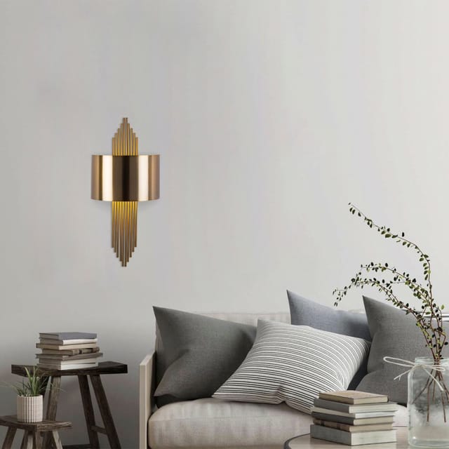 Wandleuchte 1-flammig Bronze Gold Metall Andes