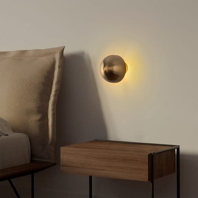 Wandleuchte Gold Metall Dusk