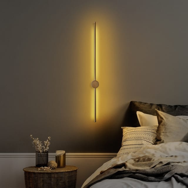 Wandleuchte Gold 91 Cm Metall Vortex