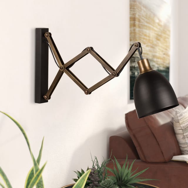 Wandleuchte Schwarz Metall Echelon