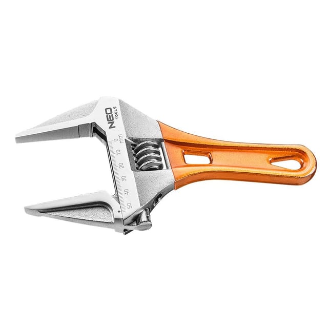 Neo Tools Verstellbarer Schraubenschlüssel, Kurz, 185 Mm (0–53 Mm), Kompakt Und Langlebig