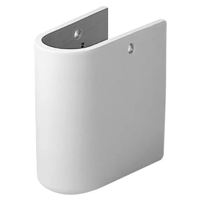 Duravit Starck 3 Waschtisch-Halbsäule Typ 1 (Unbeschichtet, Keramik, Weiß, Passend für: Starck 3 Waschtische)