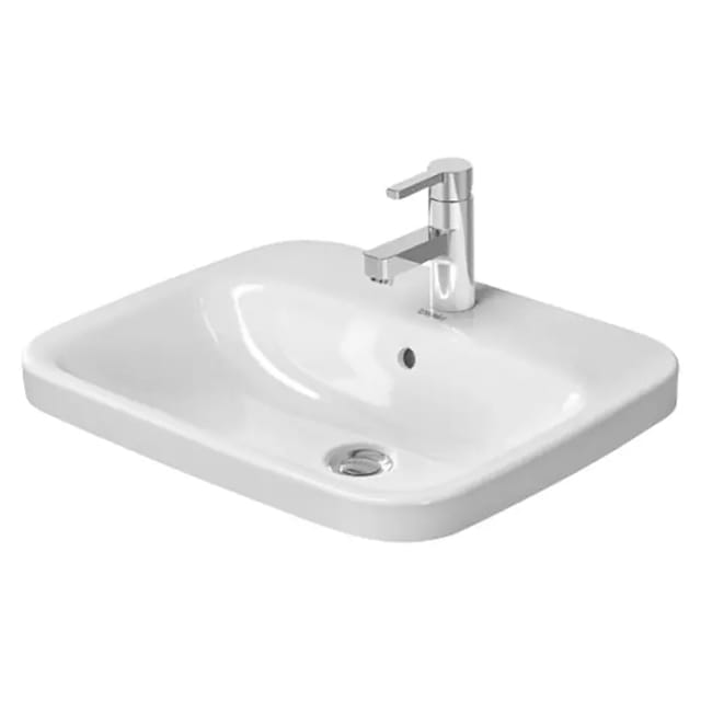 Duravit DuraStyle Einbauwaschbecken (56 x 45,5 cm, Ohne Spezialglasur, Hahnloch: Mitte, Mit Überlauf, Weiß)