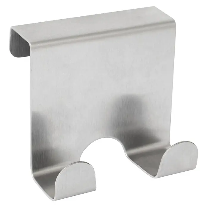 Walteco Türhaken (L x B x H: 68 x 47 x 65 mm, Edelstahl, Anzahl Haken: 2 Stk.)