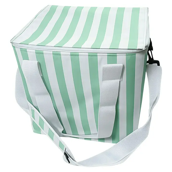 Kühltasche (Volumen: 18 l, 22 x 30 x 31 cm, Türkis-Weiß)