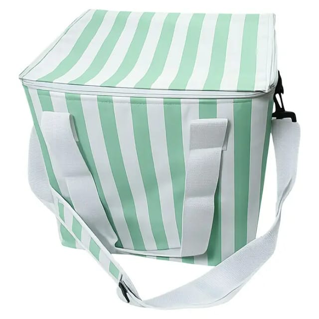 Kühltasche (Volumen: 18 l, 22 x 30 x 31 cm, Türkis-Weiß)