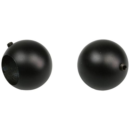 LIEDECO Endstück, Bologna, Kugel, 16 mm, 2 Stück, Schwarz