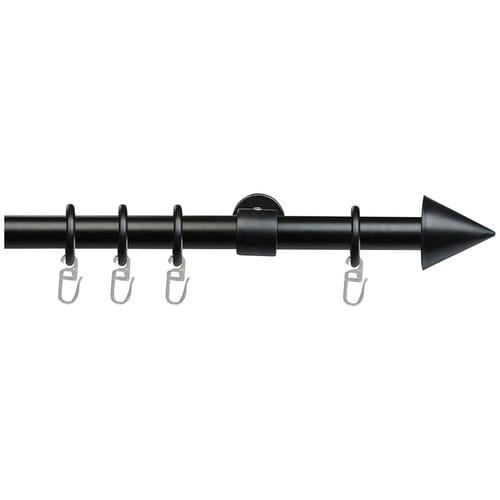 LIEDECO Stilgarnitur »Kegel«, Länge 1600 mm, Ø 20 mm, Metall/Kunststoff - schwarz