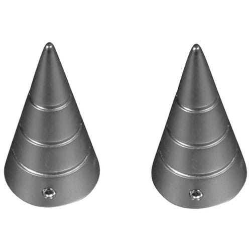 LIEDECO Endstück, Kegel, 16 mm, 2 Stück, Silber - silberfarben