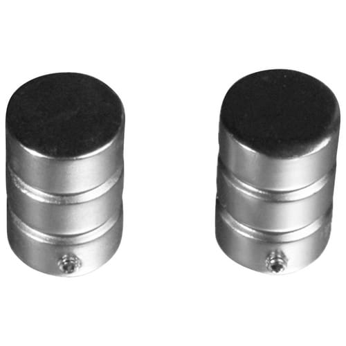 LIEDECO Endstück, Zylinder, 16 mm, 2 Stück, Silber - silberfarben