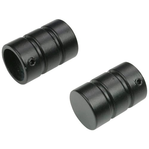 LIEDECO Endstück, Zylinder, 16 mm, 2 Stück, Schwarz