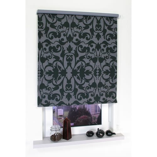 LIEDECO Seitenzug-Rollo, schwarz/grau, Polyester