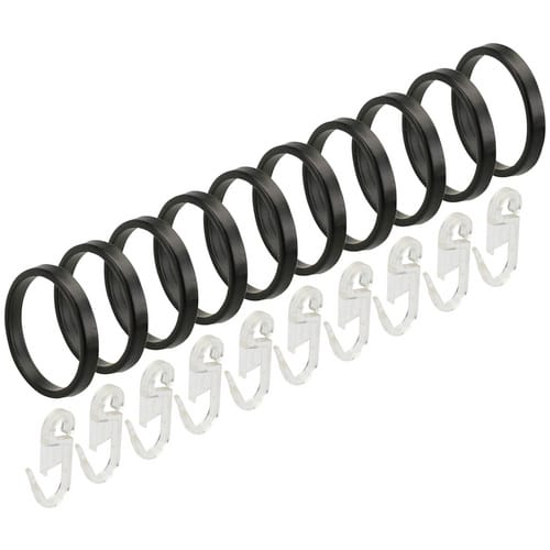 LIEDECO Gardinenring, ØxH: 20 x 28 mm - schwarz