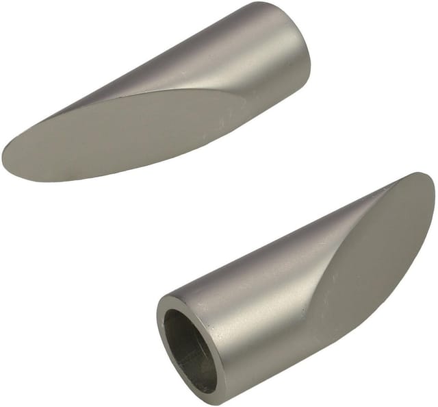 LIEDECO Endstück, Keilförmig, 16 mm, 2 Stück, Silber - silberfarben