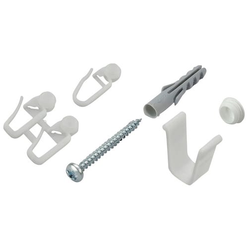 LIEDECO Zubehörset, für 2 und 3-läufig Gardinenschienen, Weiß - weiss