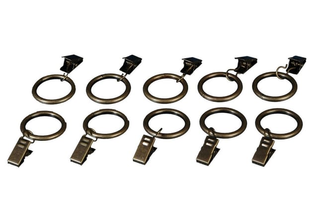 LIEDECO Stilring, mit Klammer, Bronze, 10 Stück, 16 mm - gelb