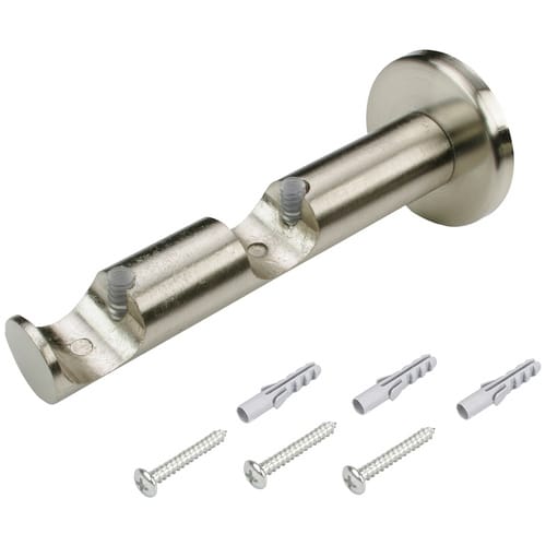 LIEDECO Gardinenstangen-Träger, Ø 20 mm, Metall - silberfarben