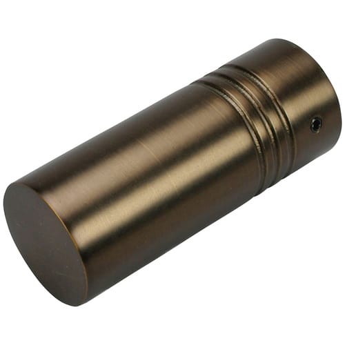 LIEDECO Endstück »Zylinder«, bronzefarben, Metall - braun