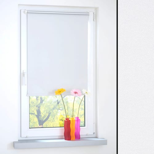 LIEDECO Klemmfix-Rollo, Stoff, lichtdurchlässig - weiss