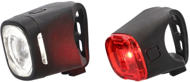 Fischer Fahrrad-Beleuchtungset Akku Square 40/20