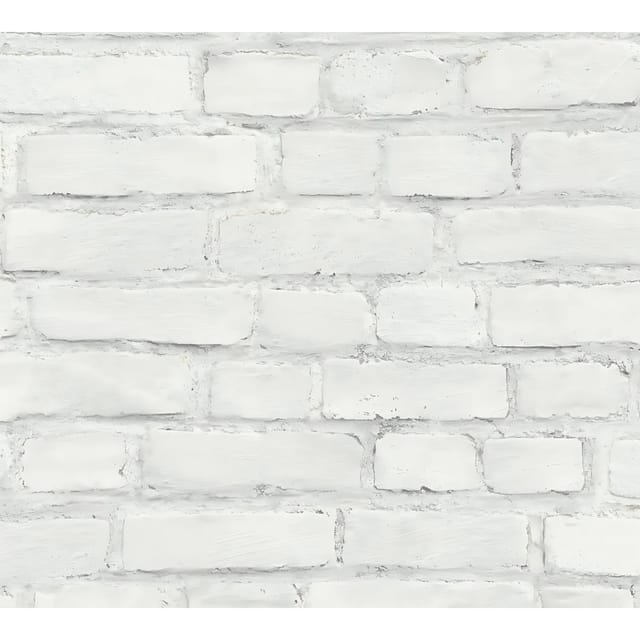 PROFHOME 374142-GU Stein Kacheln Tapete Steinoptik Matt Weiß Grau 0,53 m x 10,05 m 5,33 m2 Weiß