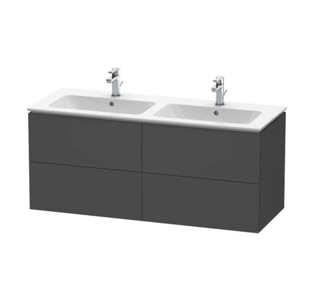 Duravit Waschtischunterschrank L-Cube 129x48,1x55cm, 4 Schub., wandhängend, graph ma