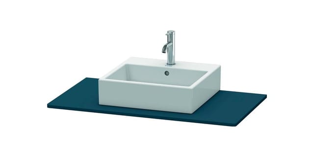 Duravit Konsole XSquare 100x55cm, blau s-matt, mit 1 Ausschnitt