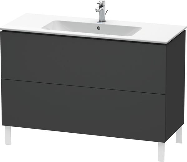 Duravit Waschtischunterschrank L-Cube 122x48,1cm, graph ma, 2 Auszüge, stehend