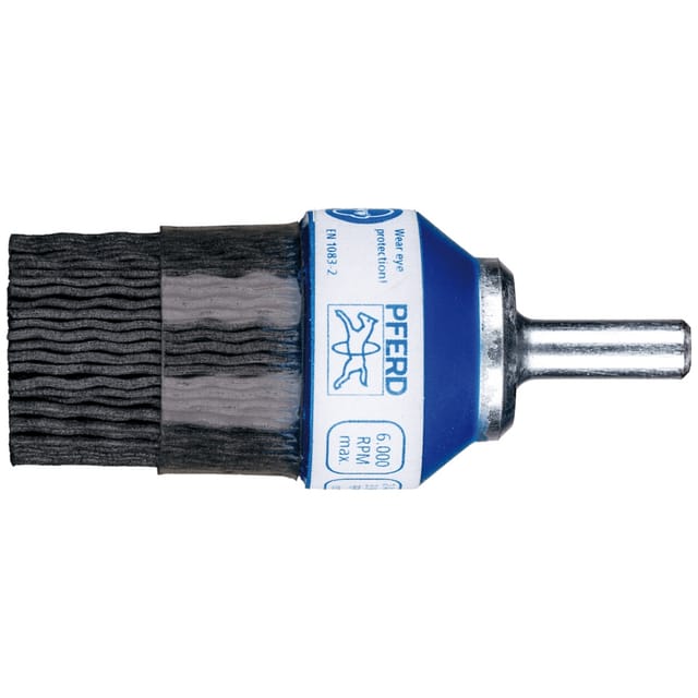 PFERD TOOLS COMPOSITE Pinselbürste PBUPR Ø 38 mm Schaft-Ø 6 mm Keramik-Filament-Ø 1,00mm Korn 120 stationär