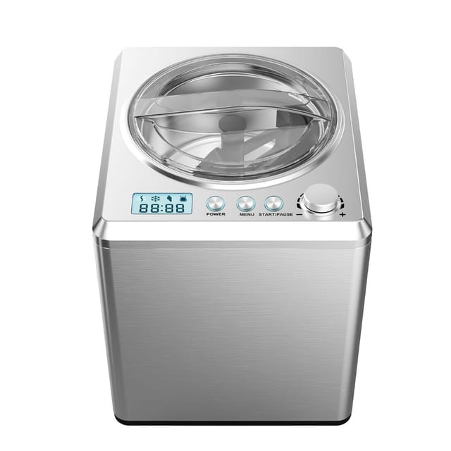 Eismaschine 2 L, 180 W, Edelstahl, Schnellgefrierfunktion