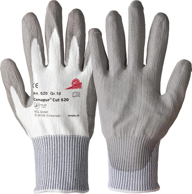 Fp - Schnittschutzhandschuhe Camapur Cut 620 Gr.7 Weiß/grau Hppe En 388 Kat.ii 10 Pa